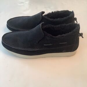 Sperry Moc Sider Slip on Black Suede Soft Faux Lining